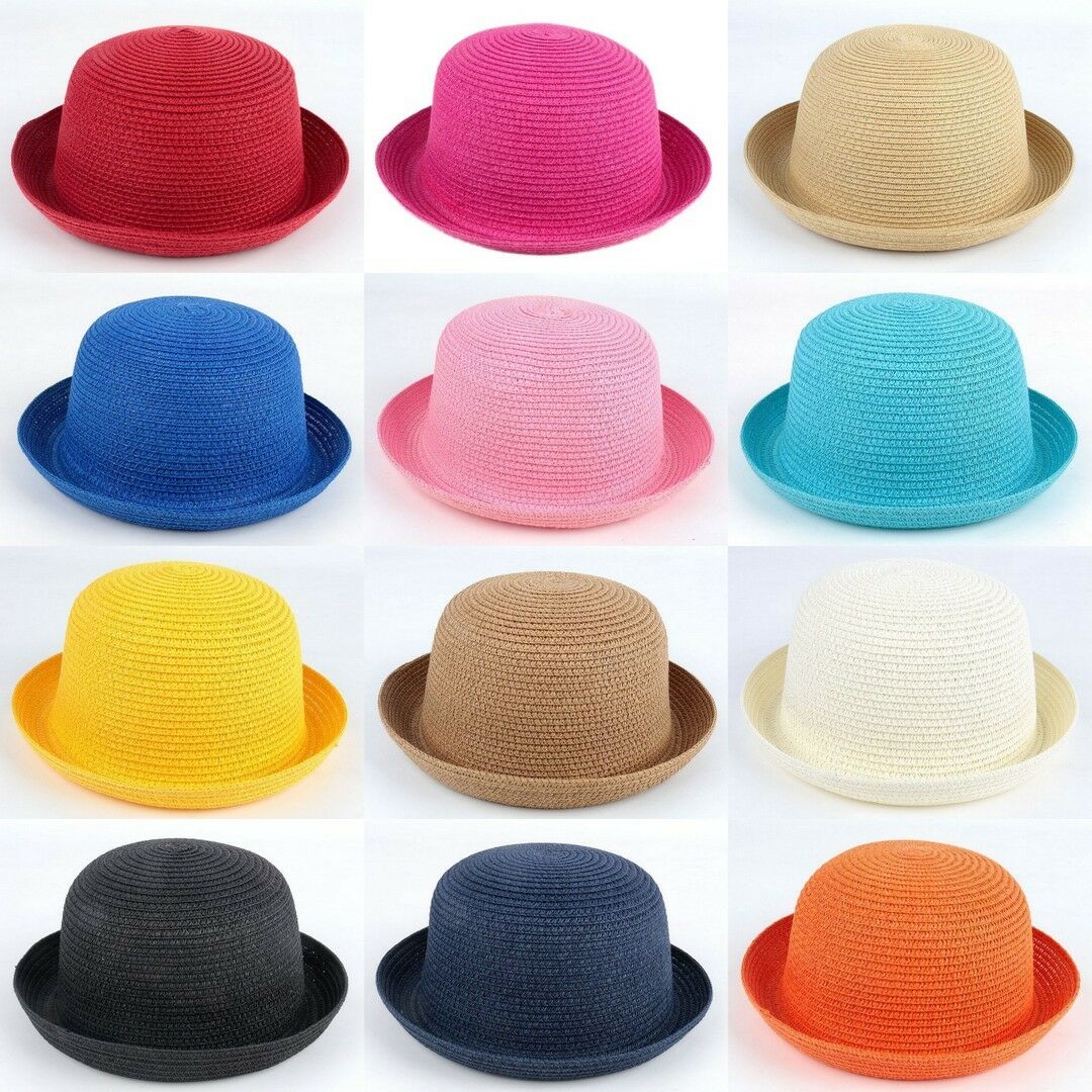 Bucket Hat Straw - Mistdawn Topi Derby Bowler Jerami Wanita
