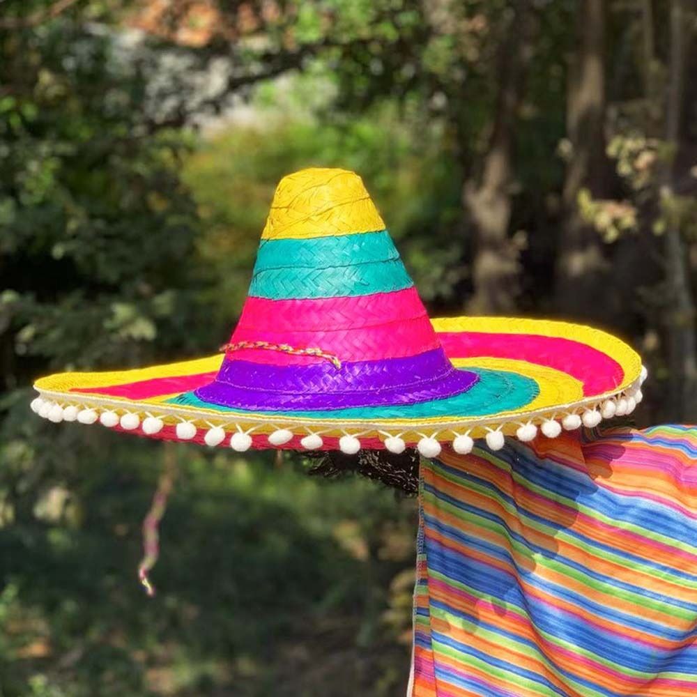 Topi Pesta Meksiko Bertepi Leb - Bucket Hat Straw ulasan dan harga