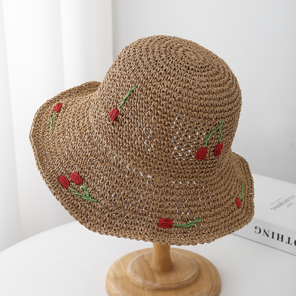Topi Musim Panas untuk Wanita  - Bucket Hat Straw ulasan dan harga